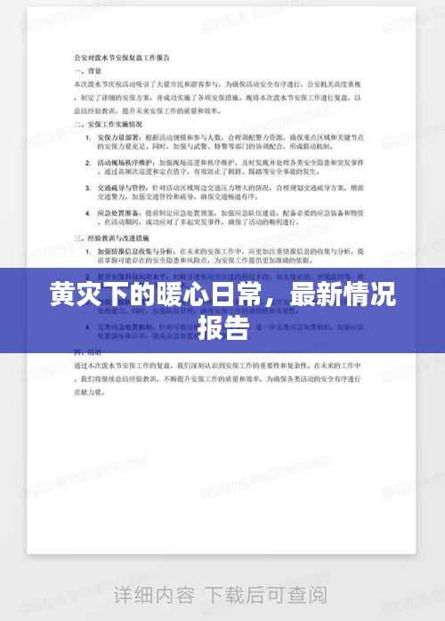 黄灾下的暖心日常，最新情况报告