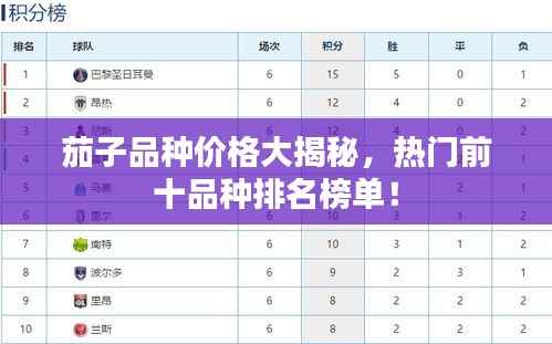 茄子品种价格大揭秘,热门前十品种排名榜单!